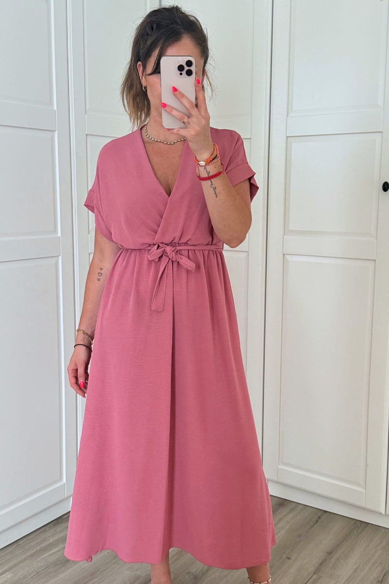 Rose Wrap Maxikleid