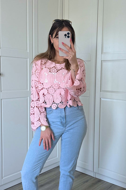 Oberteil - Ibiza Soul Crochet - Rosa