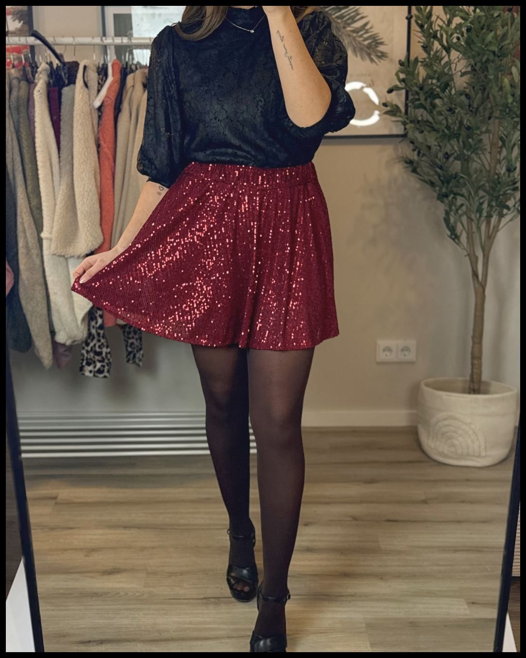 Bluse - Spitzenstoff