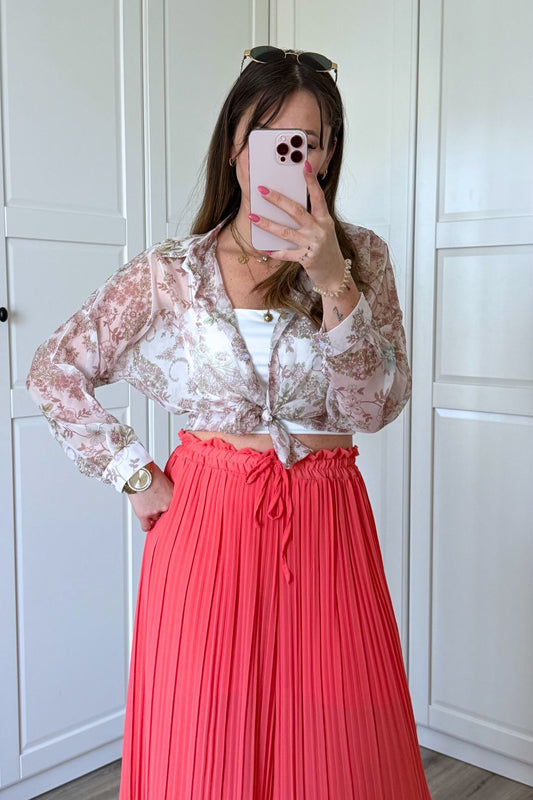 BLUSE "FLORAL SHEER"