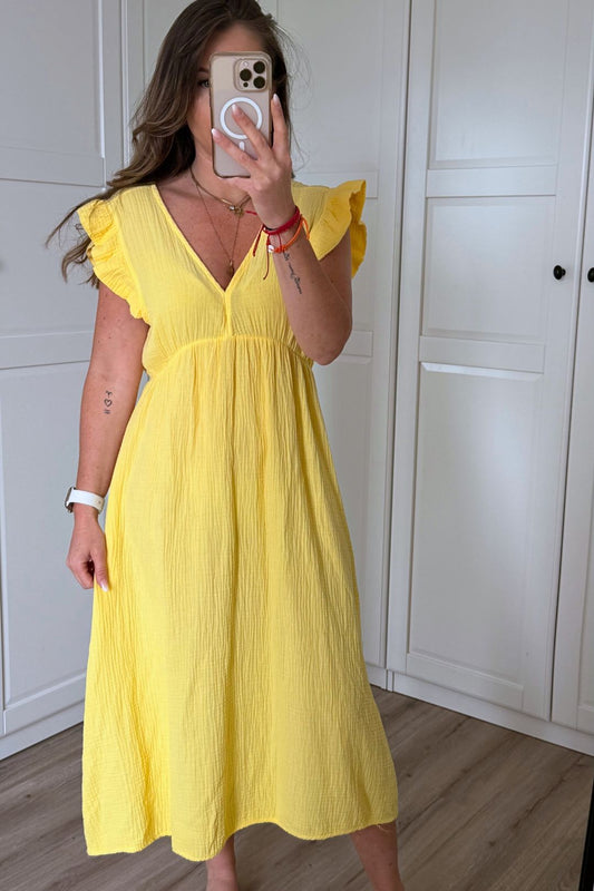 Kleid Musselin - Yellow Dream