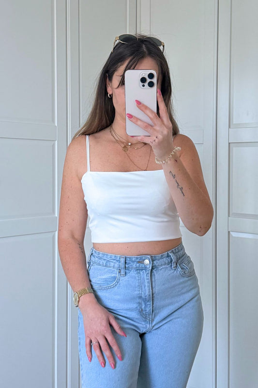 BASIC WHITE STRIP TOP