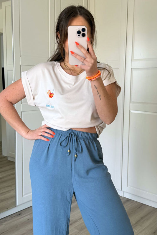 APEROL LOVER T-SHIRT in Creme