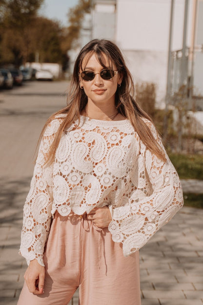 IBIZA SOUL CROCHET TOP BEIGE