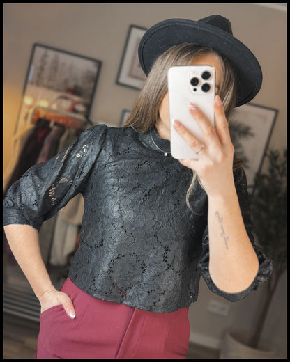 Bluse - Spitzenstoff